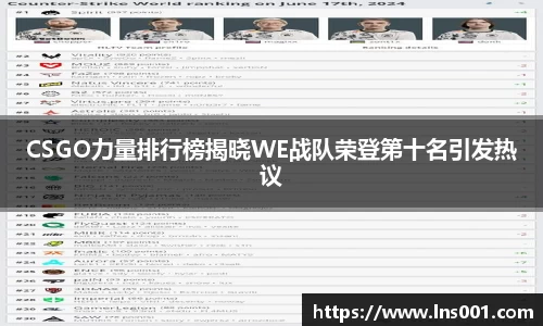 CSGO力量排行榜揭晓WE战队荣登第十名引发热议